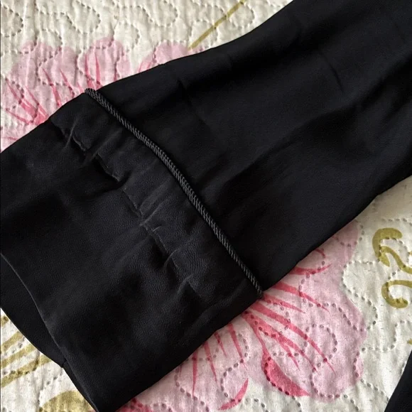 Vintage Women's Black Satin-Trim Blazer Jacket - Picture 6 of 11